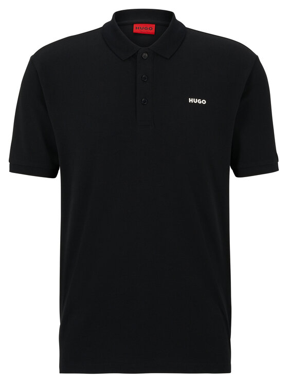 HUGO Hugo Polo Donos222 50466182 Czarny Regular Fit