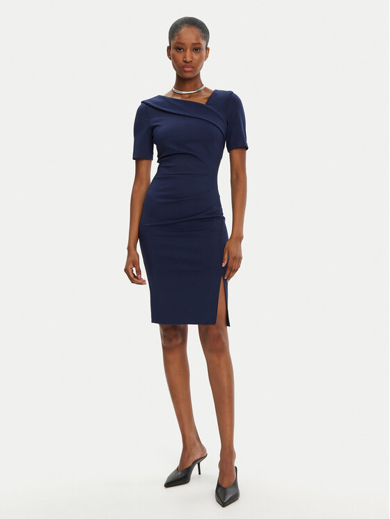 Rinascimento Rinascimento Sukienka koktajlowa CFC0122560003 Granatowy Regular Fit