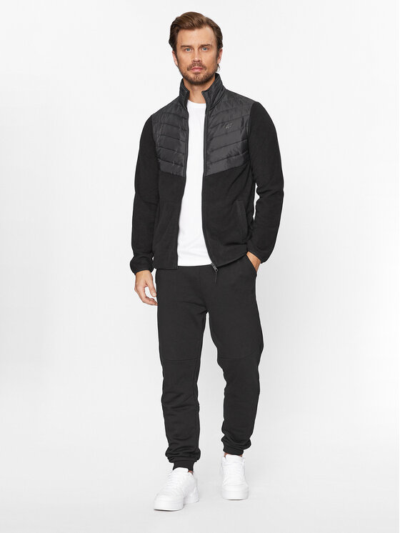 4F 4F Флісовий реглан 4FAW23TFLEM119 Чорний Regular Fit