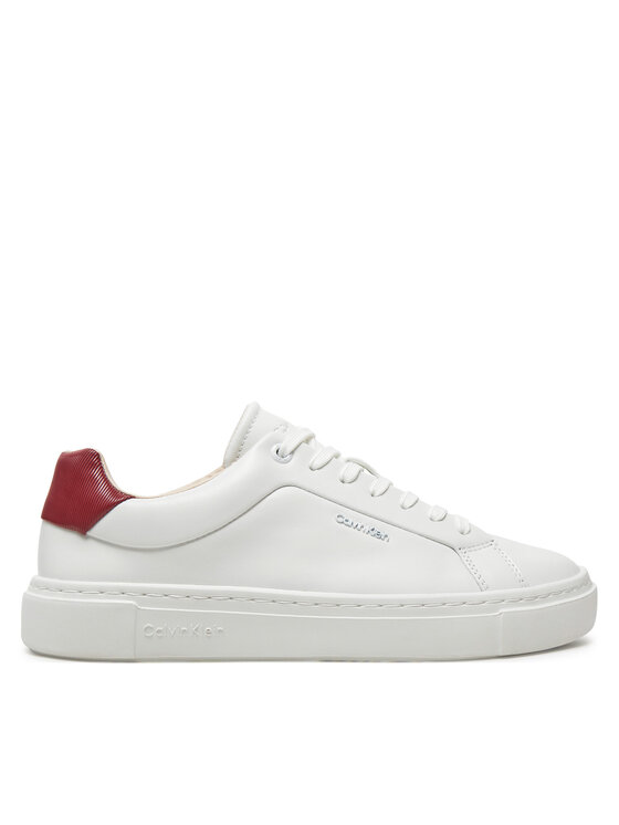 Calvin Klein Sneakers Cupsole Lace Up W/Ml Lth HW0HW02201 Bianco, taglia : 37