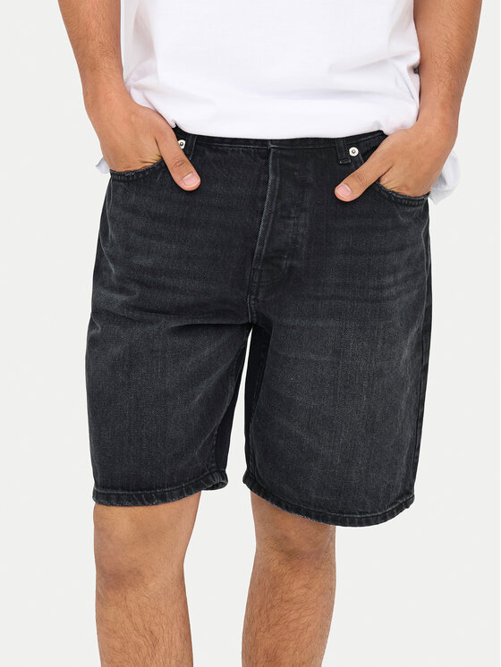Only & Sons Only & Sons Szorty jeansowe Edge 22032047 Czarny Straight Fit
