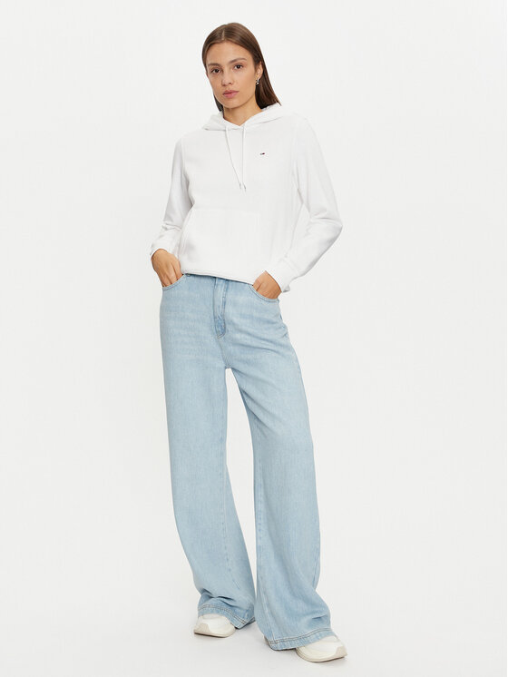 Tommy Jeans Tommy Jeans Bluza DW0DW19958 Biały Regular Fit