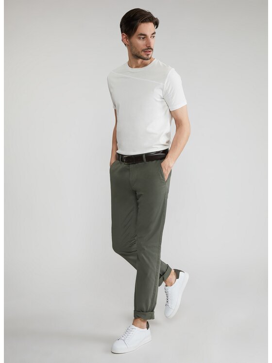 Pako Lorente Pako Lorente Chinosy P22SB-WX-011 Zielony Classic Fit