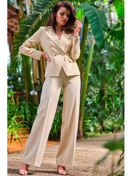 Awama Awama Giacca da abito A441 Beige Basic Fit