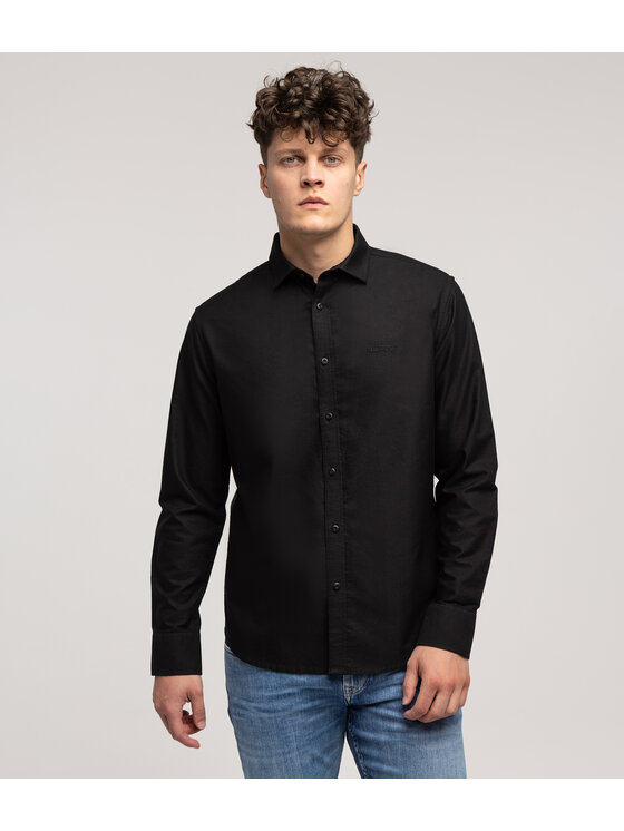 Lee Cooper Lee Cooper Koszula LIAM OXFORD Czarny Slim Fit