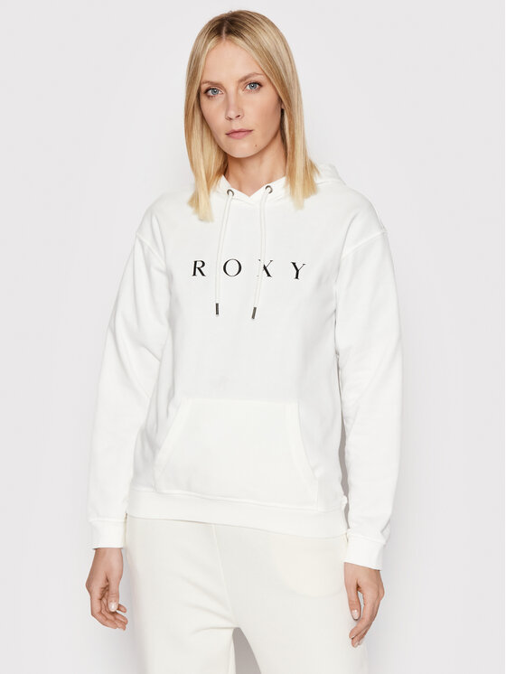 Roxy Суитшърт Surf Stoked ERJFT04536 Бял Relaxed Fit