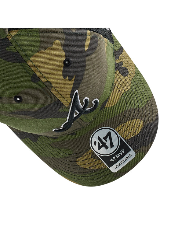 47 Brand 47 Brand Бейсболка MLB Atlanta Braves Branson Trucker B-CBRAN01GWP-CMB Зелений