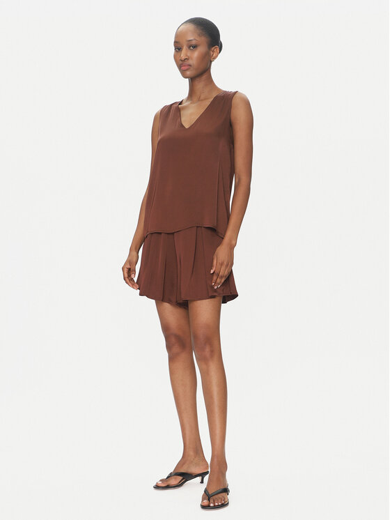 ViCOLO ViCOLO Majica TD0765 Smeđa Regular Fit