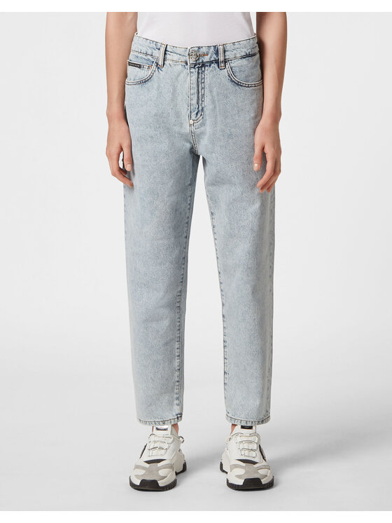 PHILIPP PLEIN PHILIPP PLEIN Jeansy 7441 Błękitny Mom Fit
