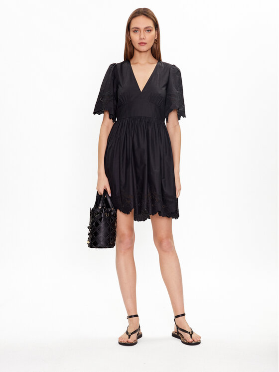 TWINSET TWINSET Nyári ruha 231TT2301 Fekete Regular Fit
