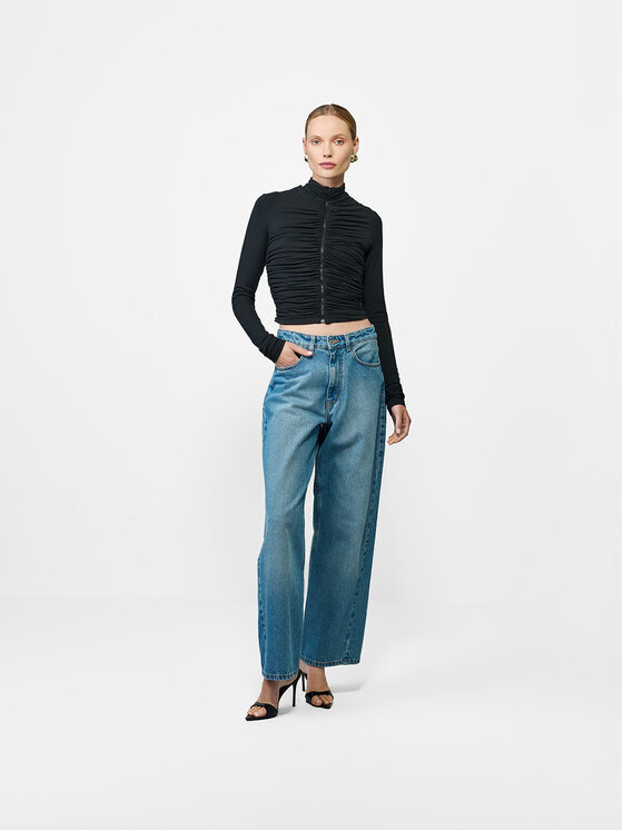 La Mania La Mania Longsleeve ANNIKA Czarny Basic Fit