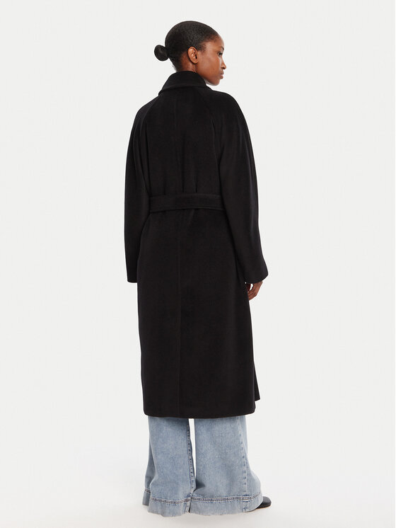 Marella Marella Wollmantel English 2523016142 Schwarz Regular Fit