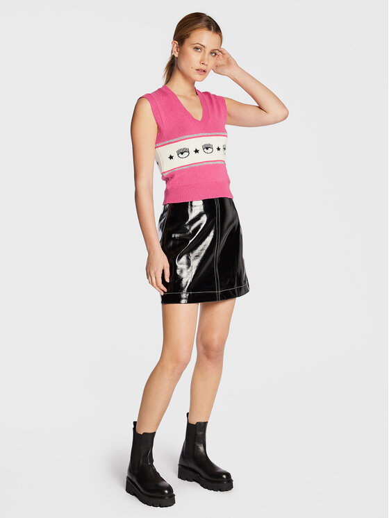 Chiara Ferragni Chiara Ferragni Sweter 73CBFM19 Różowy Regular Fit