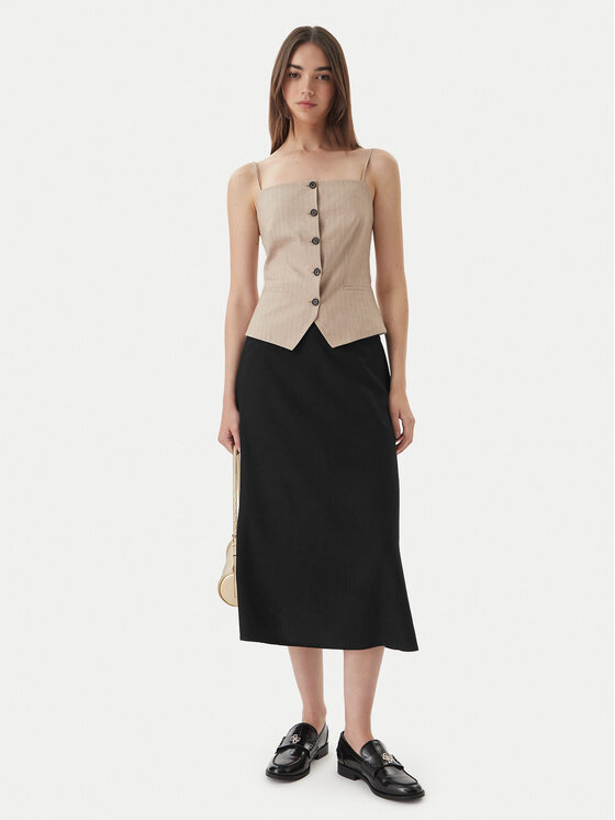Vero Moda Vero Moda Spódnica midi Mymilo 10340419 Czarny Regular Fit
