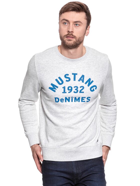 Mustang Mustang Felpa BASIC CREWNECK Grigio Regular Fit
