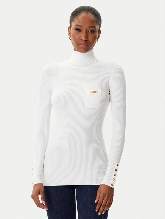 Elisabetta Franchi Elisabetta Franchi Rolák MK-11B-56E2-V290 Bílá Slim Fit