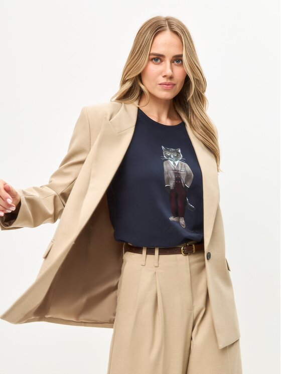 CAT by maniita lacitta CAT by maniita lacitta T-Shirt Printed T-shirt Niebieski Regular Fit