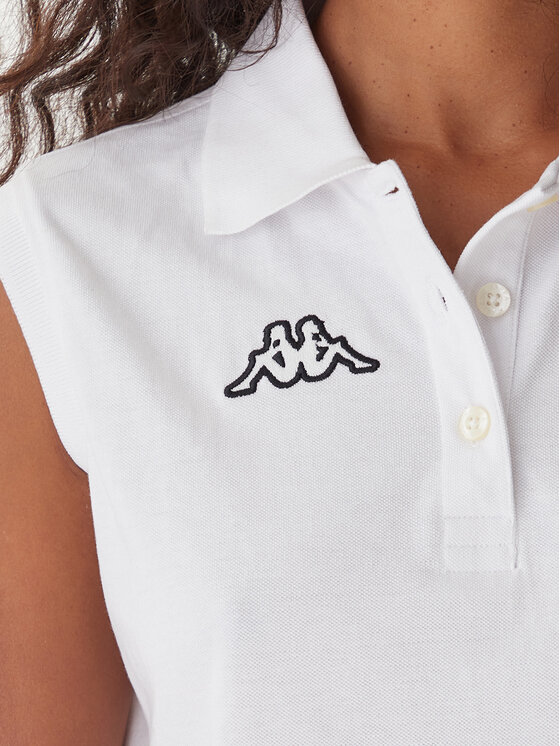 Kappa Kappa Polokošile Logo Tennis 302LR20 Bílá Slim Fit