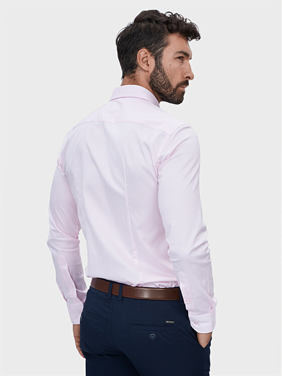 Evenemen Evenemen Koszula PUNTO G2 TWILL PINK Różowy Slim Fit
