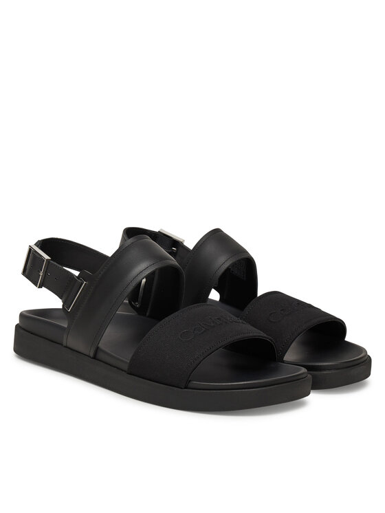 Calvin Klein Calvin Klein Sandale Back Strap W/ Buckle Logo HM0HM01742 Negru