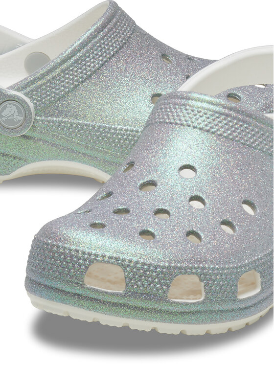 Crocs Crocs Plätud Classic Iridescent Glitter Clog 211005 Hõbedane