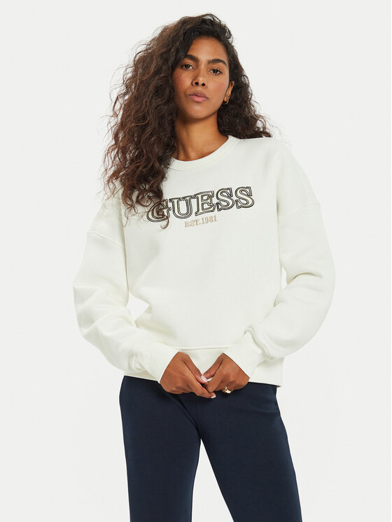 Guess Sweatshirt V4BQ03 KCHX0 WeiB Regular Fit Modivo