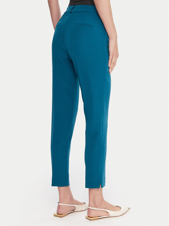 Maryley Maryley Bavlnené nohavice 25IB52Z/M17/43LK Tyrkysová Regular Fit