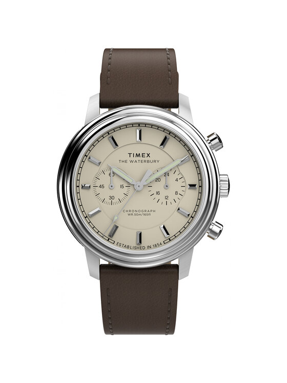 Timex Timex Zegarek TW2Y23500 Brązowy