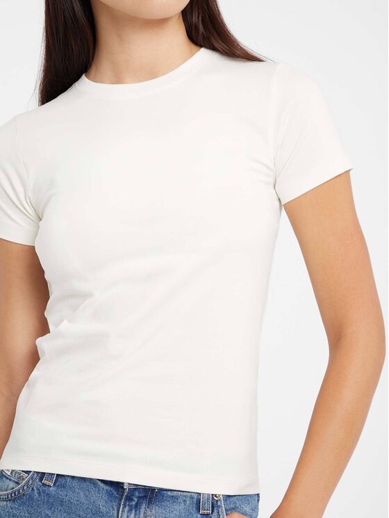 Guess Jeans Guess Jeans T-Shirt 179729 Beżowy Classic Fit