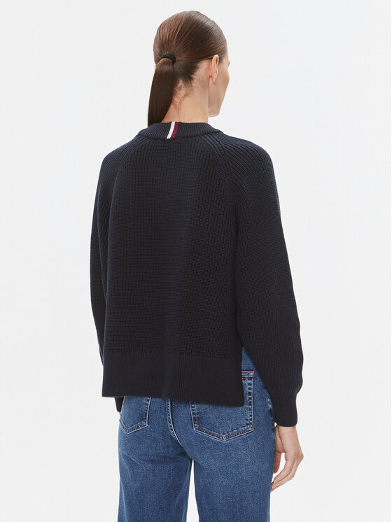 Tommy Hilfiger Tommy Hilfiger Sweater WW0WW39002 Sötétkék Regular Fit