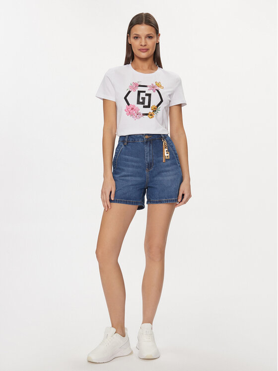 Gaudi Gaudi T-Shirt 411BD64022 Bílá Regular Fit