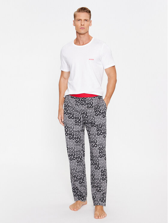 HUGO Hugo Pižamos kelnės 50501679 Pilka Regular Fit