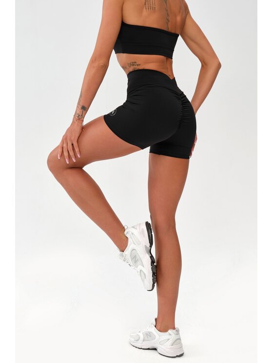 ROUGH RADICAL ROUGH RADICAL Pantaloncini sportivi ZOYA PUSH-UP SHORTS Nero Slim Fit