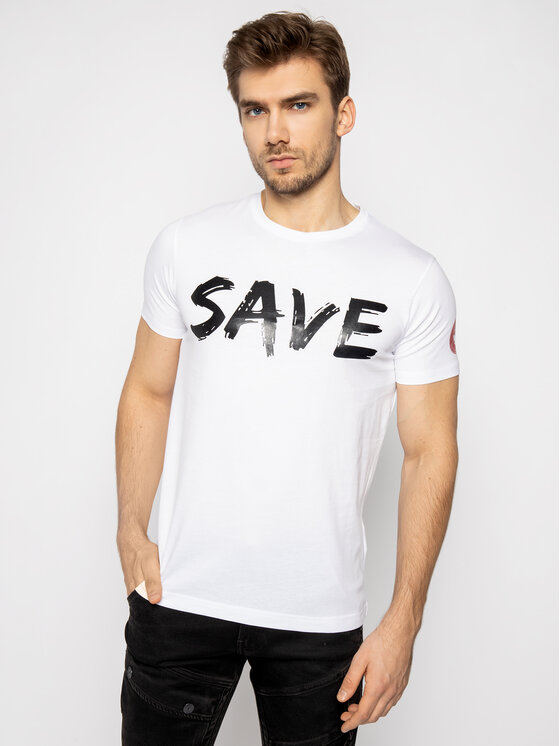 Save The Duck Save The Duck T-shirt DT401M JESYX Blanc Regular Fit