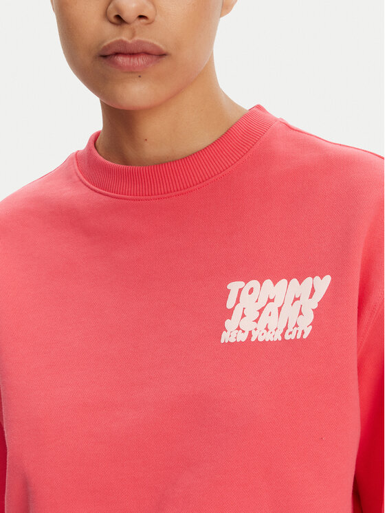 Tommy Jeans Tommy Jeans Pulóver DW0DW21345 Rózsaszín Relaxed Fit