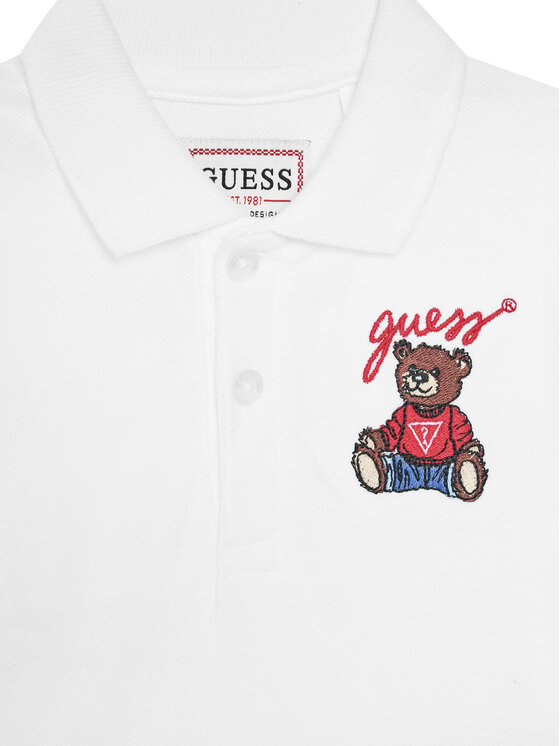 Guess Guess Polo N5YP00 KADZ4 Biały Regular Fit