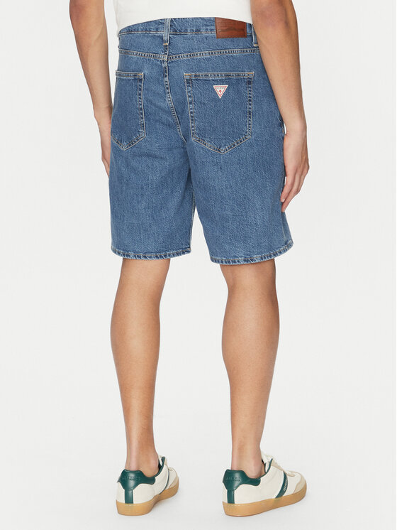 Guess Jeans Guess Jeans Pantaloni scurți de blugi M4YD37 D5M54 Albastru Regular Fit