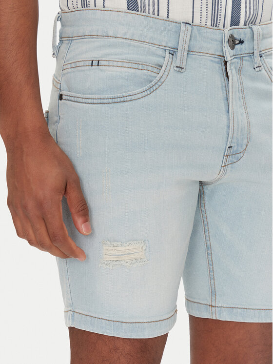 INDICODE INDICODE Jeans kratke hlače Sejer 70-849 Modra Slim Fit
