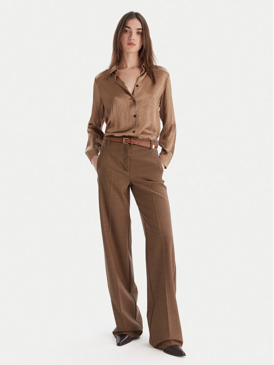 Marella Marella Camicia Matita 2525116091 Beige Regular Fit