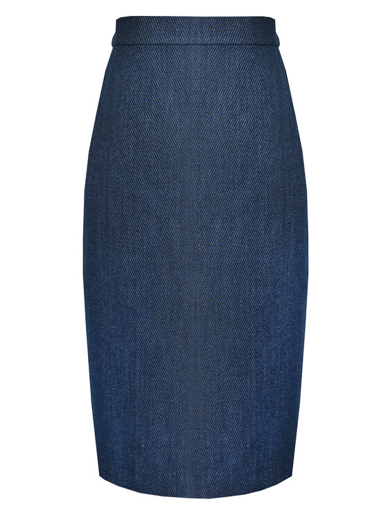 Kasia Zapała Kasia Zapała Spódnica ołówkowa Rosario Niebieski Slim Fit