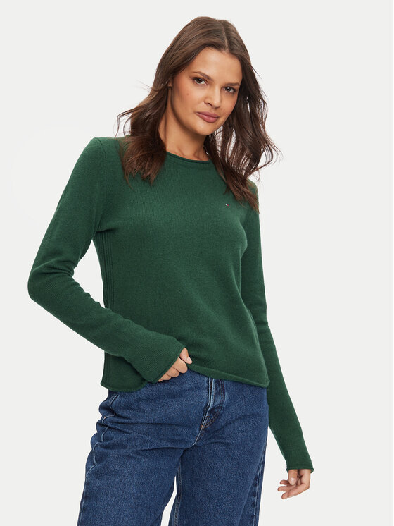 Tommy Hilfiger Tommy Hilfiger Džemper WW0WW44161 Zelena Regular Fit