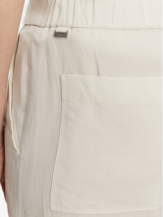 Calvin Klein Calvin Klein Palazzo kalhoty K20K208381 Béžová Wide Leg