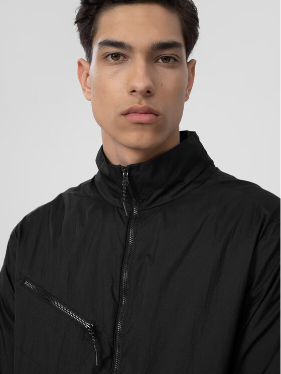 4F 4F Vatovaná bunda H4L22KUMP061-20S Čierna Regular Fit