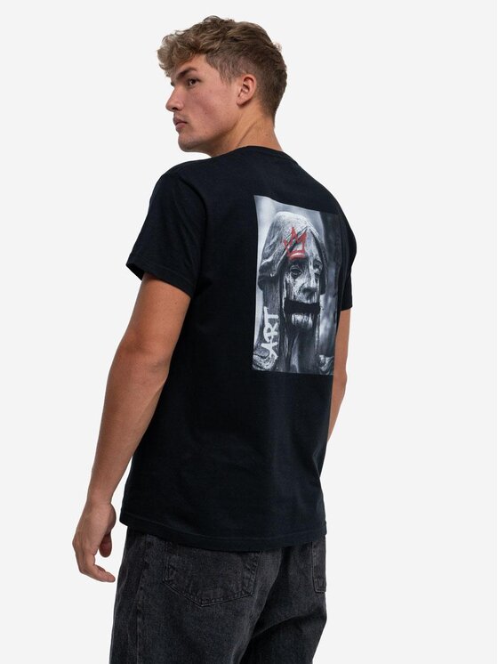 MyStars MyStars T-Shirt Koszulka Z Krótkim Rękawem Angel Anioł Czarny Regular Fit