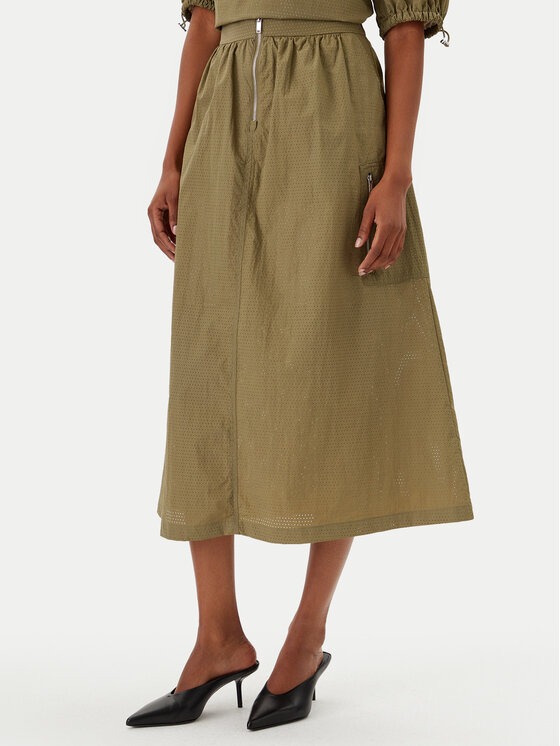 DKNY DKNY Trapéz szoknya P5BNSAFC Zöld Regular Fit