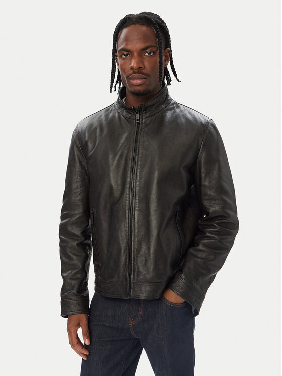 Milestone Milestone Μπουφάν δερμάτινο Ms Jack 991001 60875 Μαύρο Regular Fit