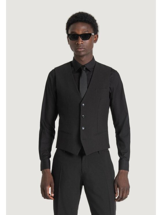 Antony Morato Antony Morato Γιλέκο MMVS00009-FA600255 Μαύρο To Fit