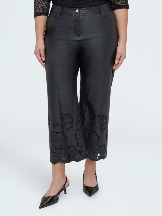 Fiorella Rubino Fiorella Rubino Spodnie materiałowe P300T005307N033 Czarny Cropp Fit