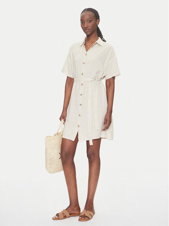 Vero Moda Vero Moda Rochie tip cămașă Thea 10333791 Bej Loose Fit