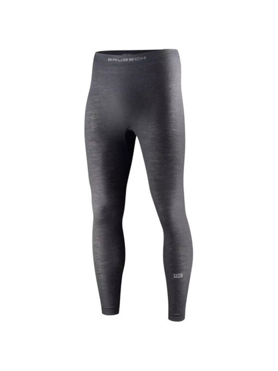 Brubeck Brubeck Kalesony LE1429M Merino Wool Szary Regular Fit